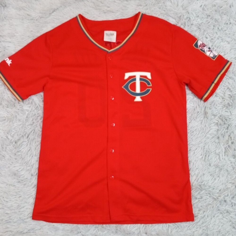 Minnesota Twins Shirt Jersey Boys Red XL Rosario 20 Baseball MLB Youth Button Up